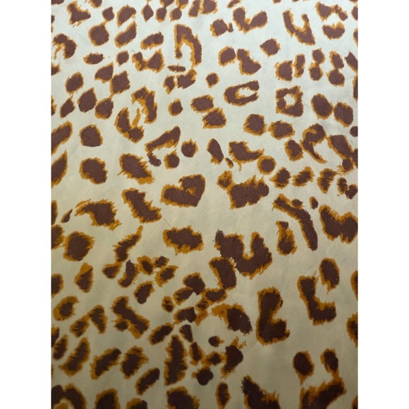 Free People Normani Bias Midi Skirt Womens Sz 12 Beige Leopard Satin Slip A-Line - Picture 6 of 12